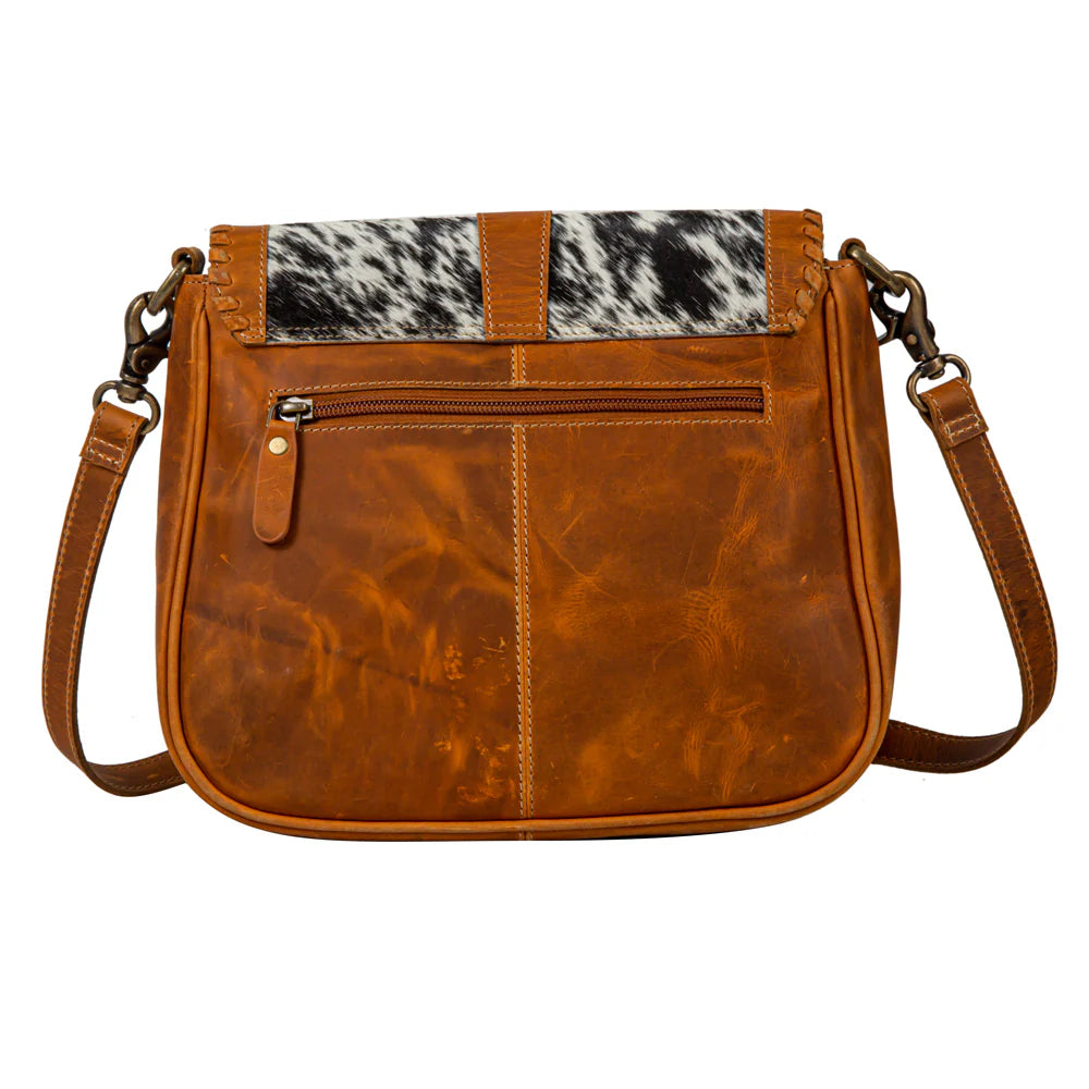 THE TYSON TRAIL LEATHER HAIRON BAG