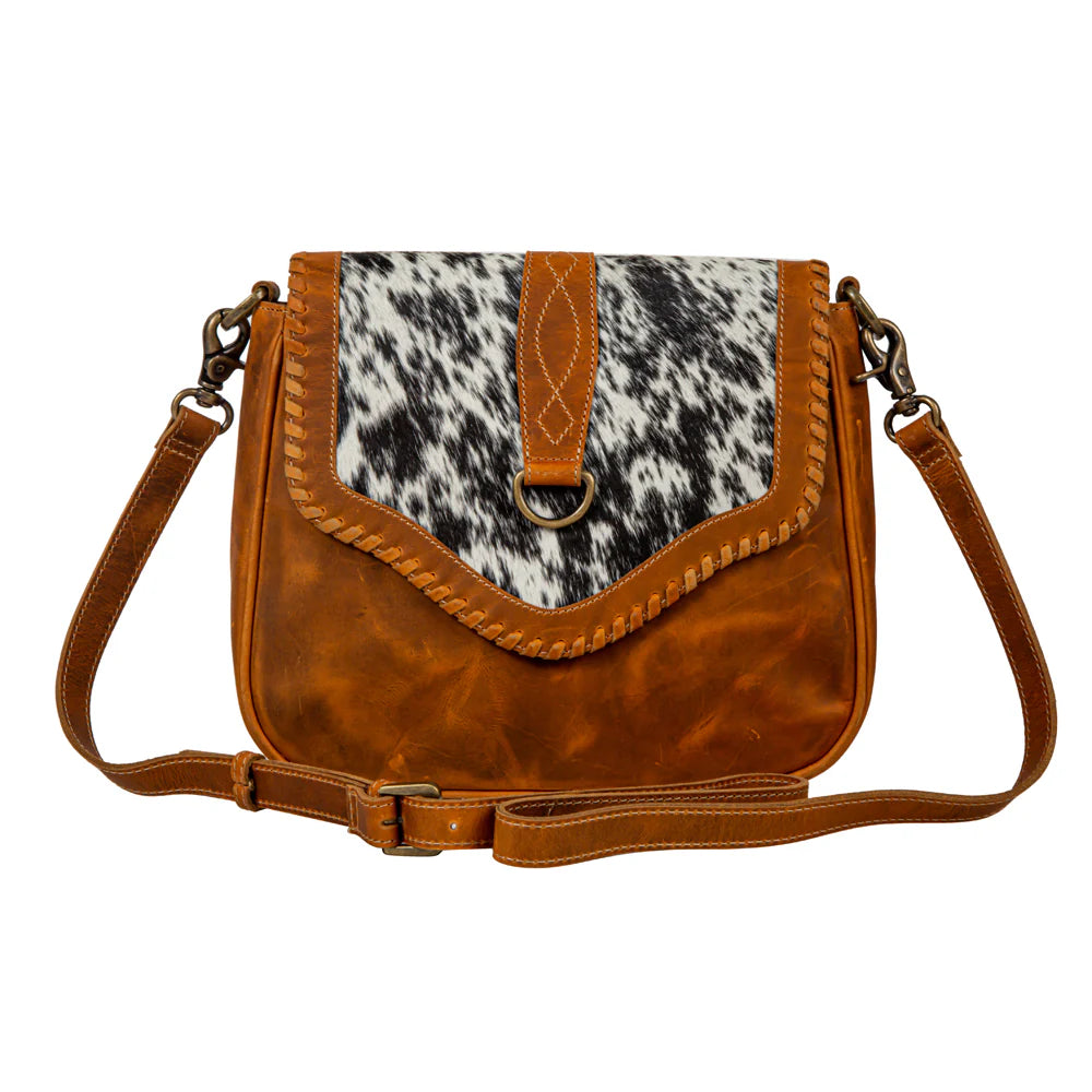 THE TYSON TRAIL LEATHER HAIRON BAG