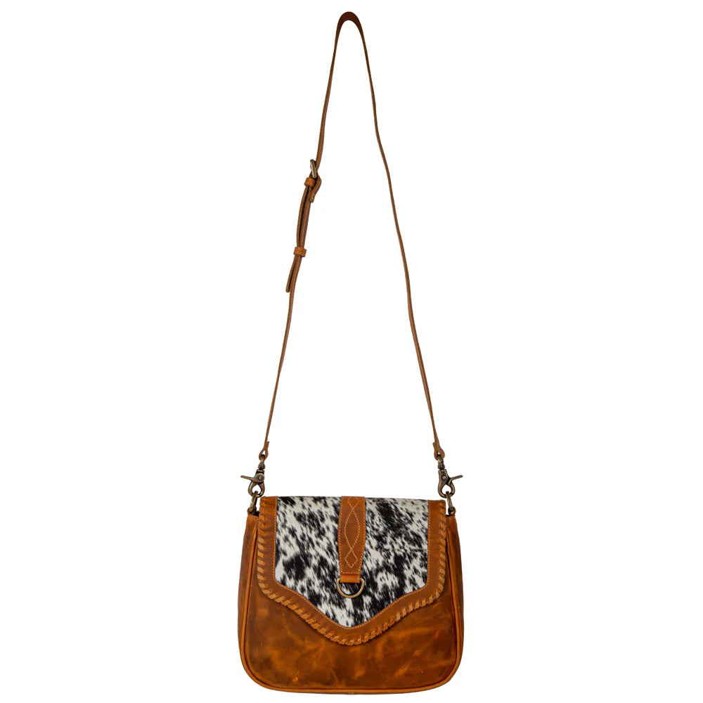 THE TYSON TRAIL LEATHER HAIRON BAG